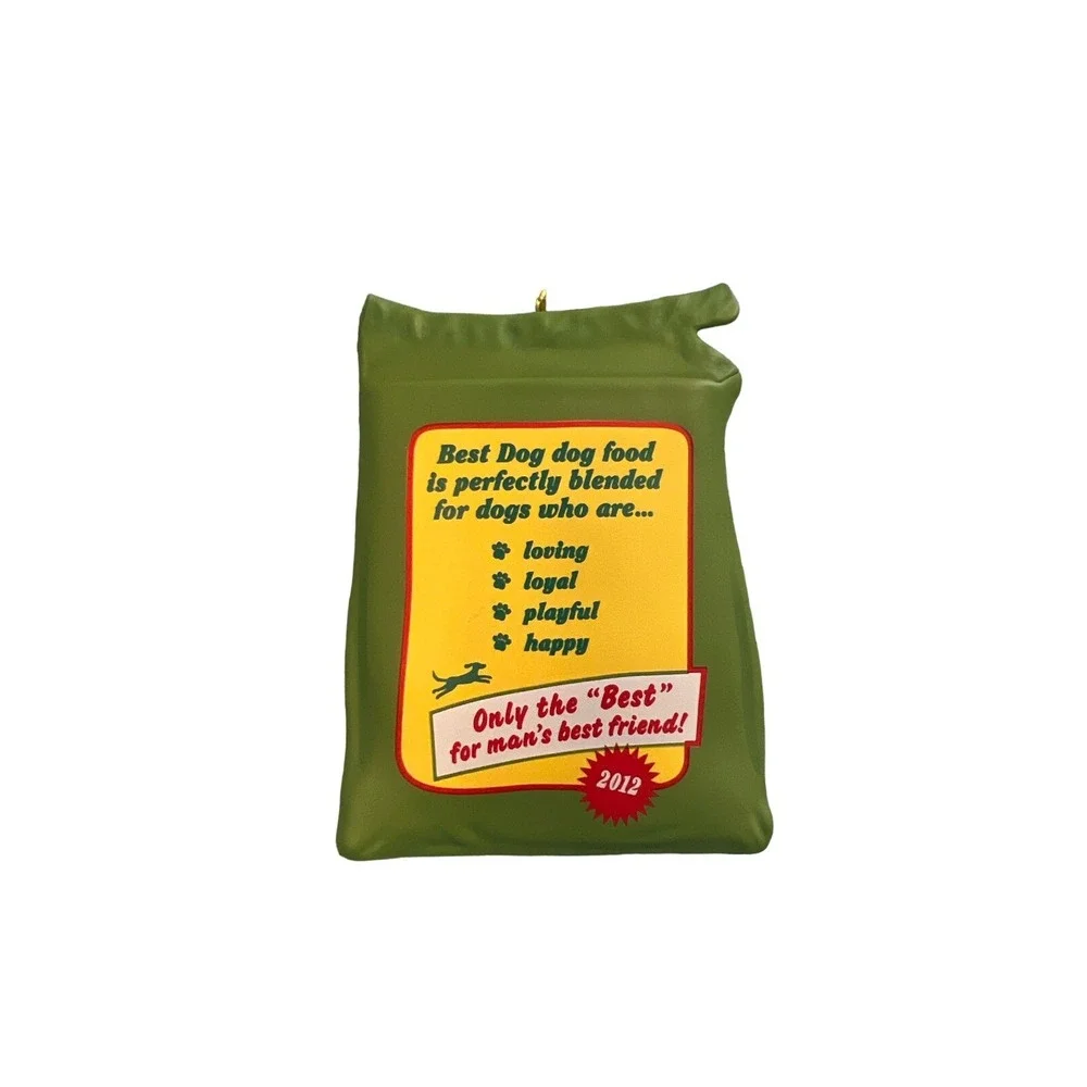 Hallmark Keepsake Christmas Ornament Best Dog Photo Holder Dog Food Bag 2012‎
